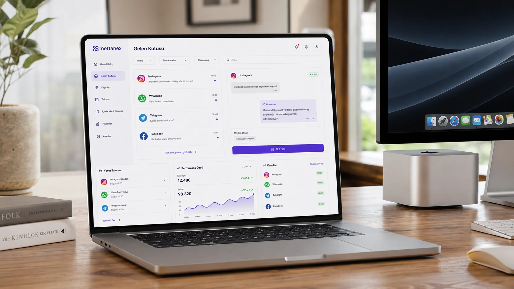 Social media inbox — centralized management interface